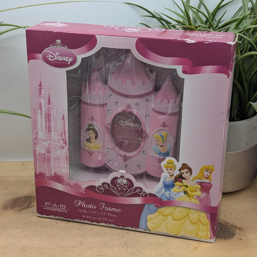 Vintage 1994 Disney Princess Pink Castle Photo Frame New, Factory Sealed